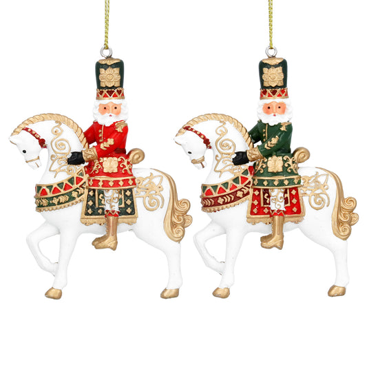 Resin Nutcracker on Horse Decoration