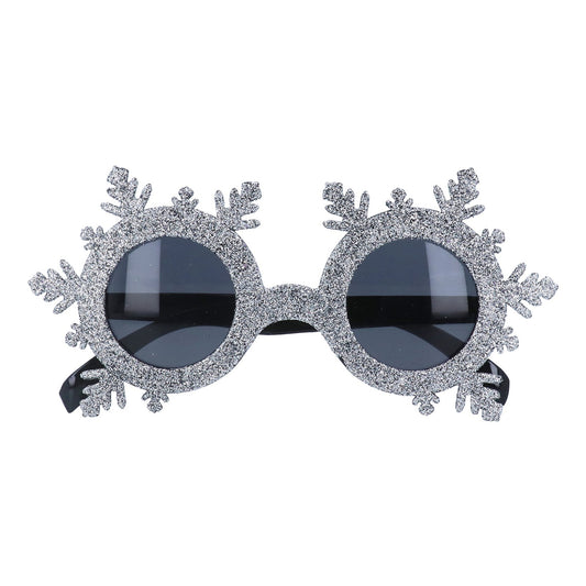 Silver Sparkle Snowflake Glasses