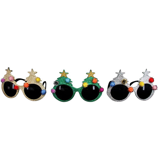 Gold/Silver/Green Glitter Sunglasses