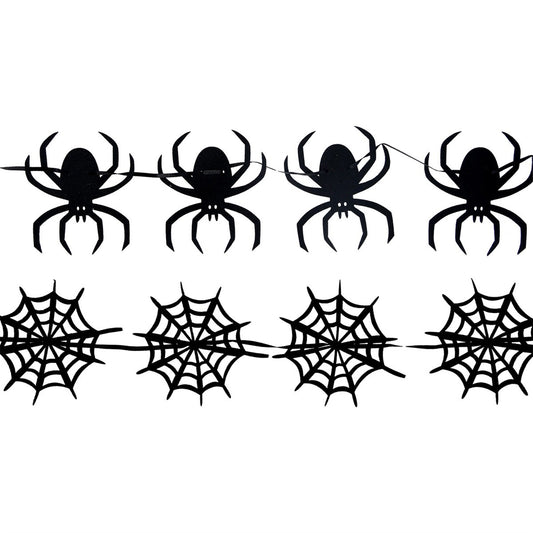Black Felt Spider Web