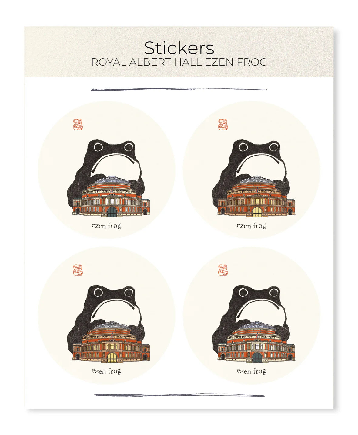 Royal Albert Hall Ezen Frog Stickers