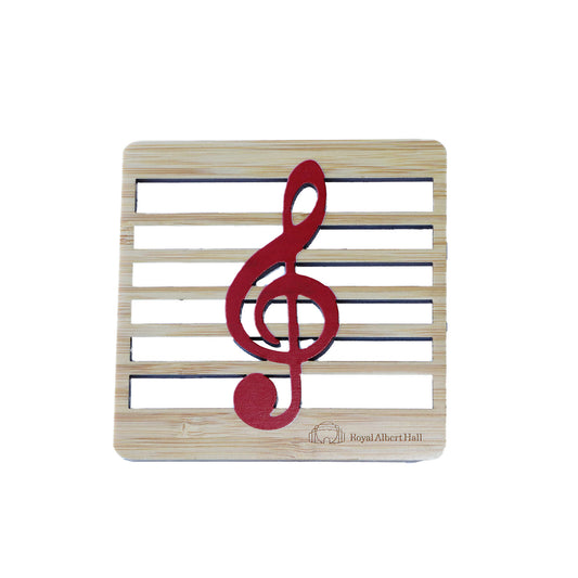 Royal Albert Hall Treble Clef Bamboo Coaster