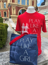 Load image into Gallery viewer, #PlayLikeAGirl Tote Bag