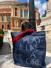 Load image into Gallery viewer, #PlayLikeAGirl Tote Bag