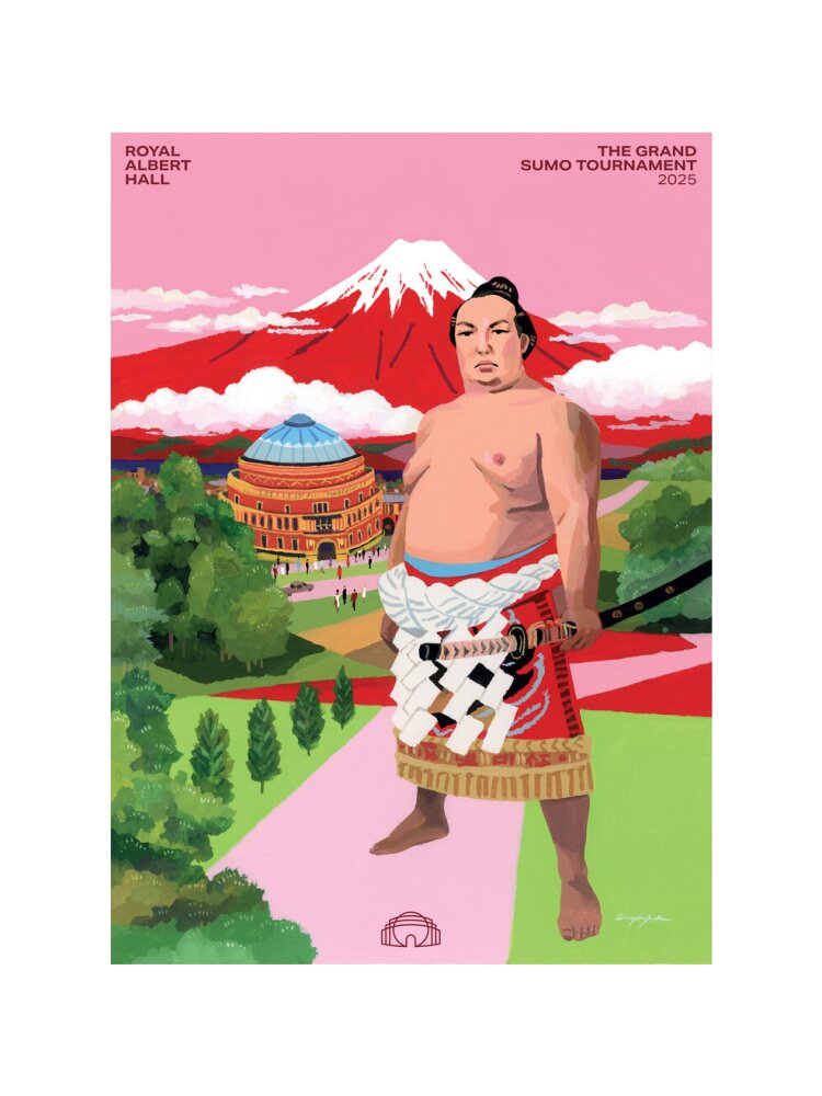 The Grand Sumo Illustrated Poster by Hiroyuki Izutsu