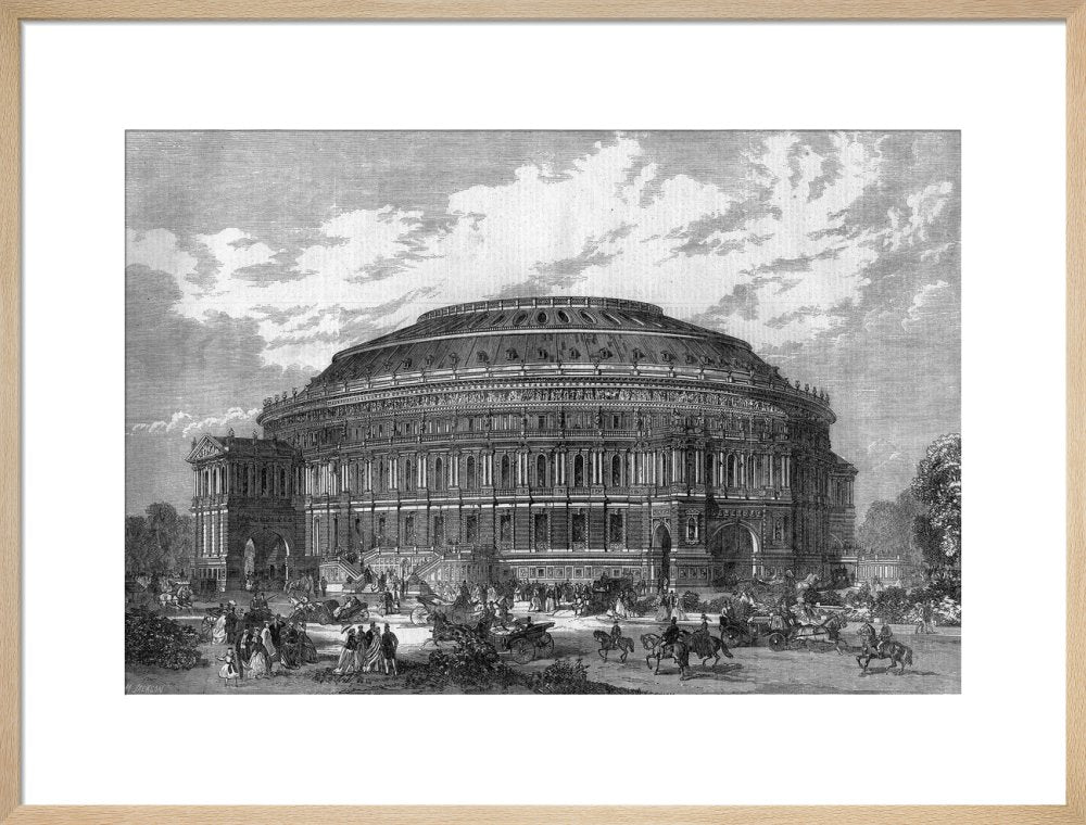 Construction illustration of the Royal Albert Hall in black and white. - Royal Albert Hall