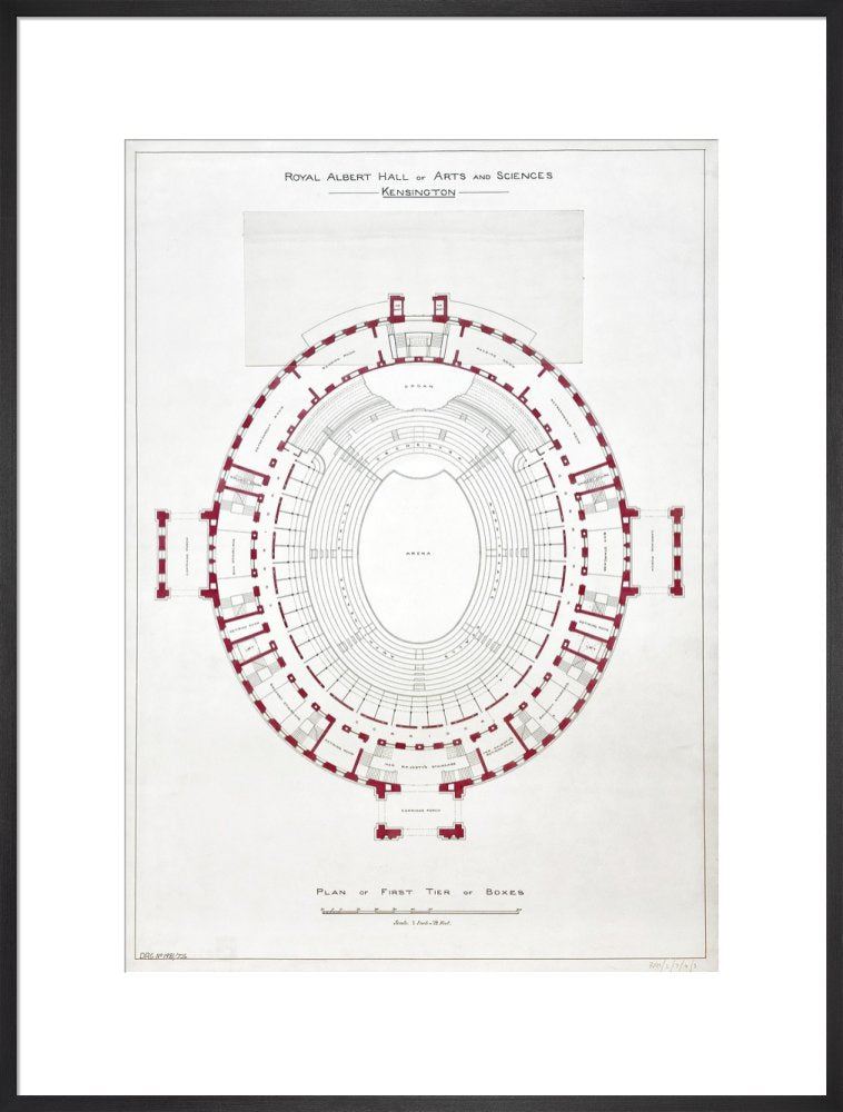 Building drawing of the Royal Albert Hall - Royal Albert Hall