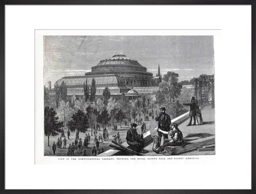 Exterior of the Royal Albert Hall from the Royal Horticultural Society gardens 1870s - Royal Albert Hall