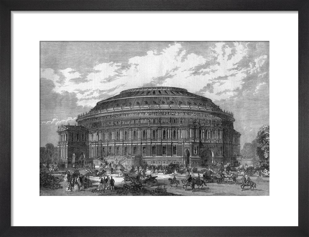 Construction illustration of the Royal Albert Hall in black and white. - Royal Albert Hall