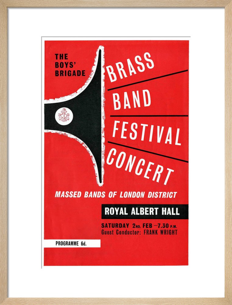 Programme for Boys' Brigade Brass Band Festival Concert, 2 February 1963 - Royal Albert Hall