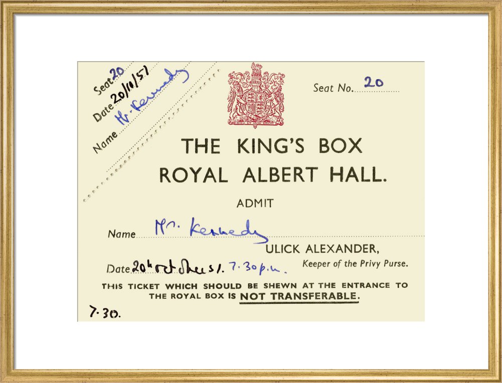 Ticket from a concert featuring Pouishnoff, George Weldon and the London Philharmonic Orchestra, 20 October 1957 - Royal Albert Hall