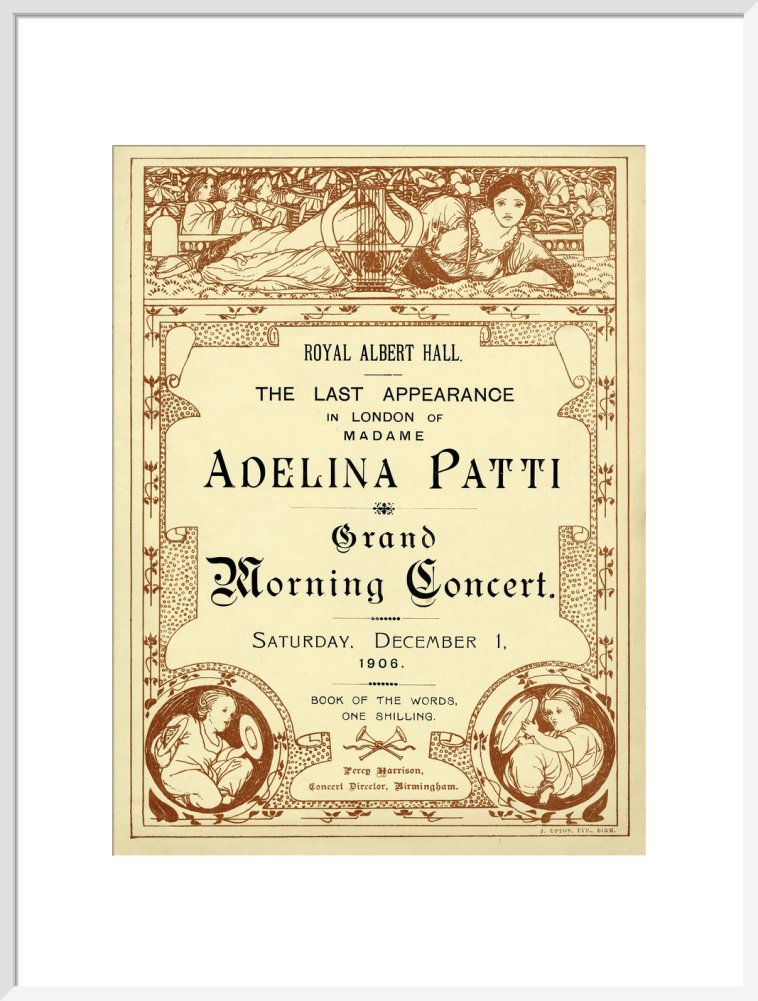 Programme from The Last Appearance in London of Adelina Patti - Grand Morning Concert, 1 December 1906 - Royal Albert Hall