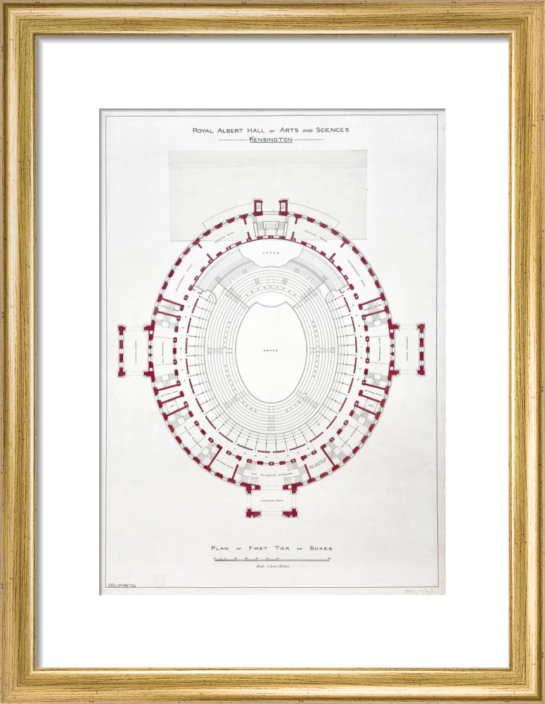 Building drawing of the Royal Albert Hall - Royal Albert Hall