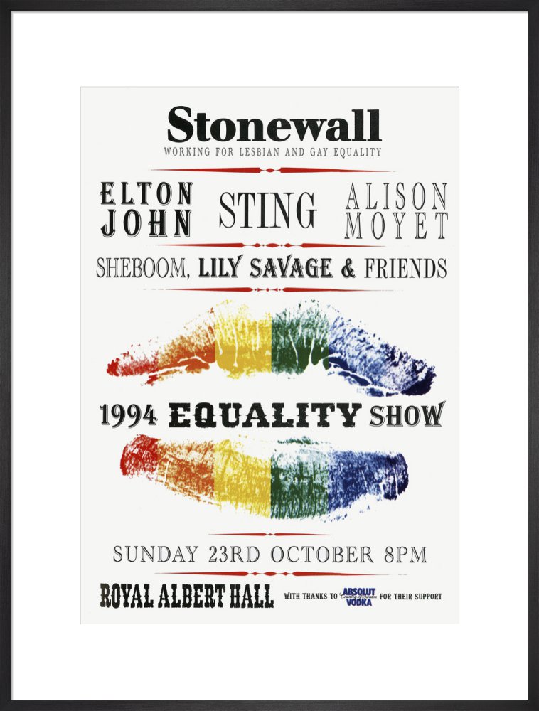 Handbill from Stonewall - 1994 Equality Show, 23 October 1994 - Royal Albert Hall