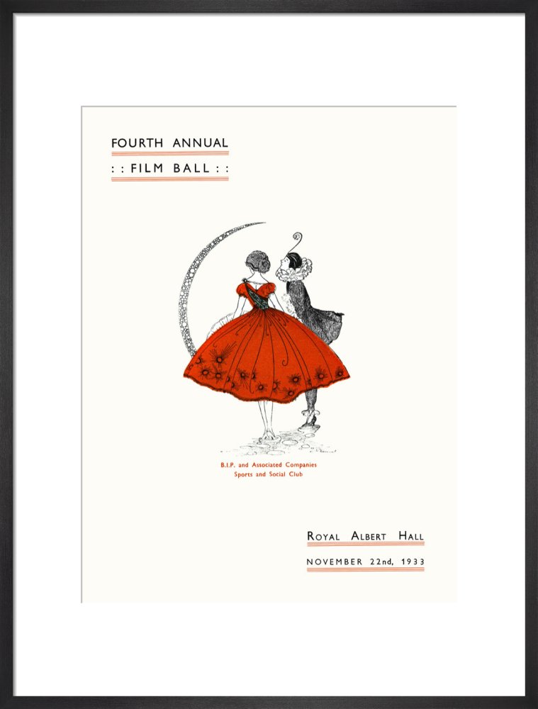 Programme for Fourth Annual Film Ball, 22 November 1933 - Royal Albert Hall