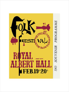 Programme for Folk Festival 1965, 19-20 February 1965 - Royal Albert Hall