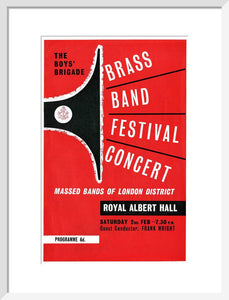 Programme for Boys' Brigade Brass Band Festival Concert, 2 February 1963 - Royal Albert Hall