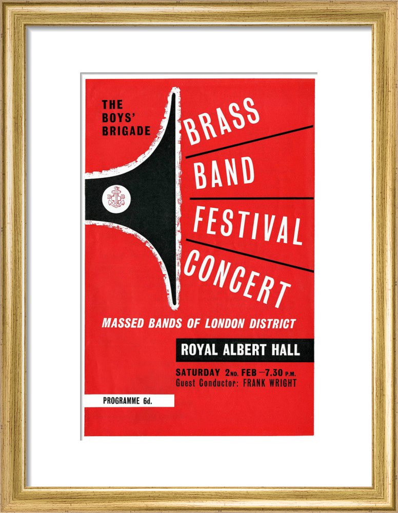 Programme for Boys' Brigade Brass Band Festival Concert, 2 February 1963 - Royal Albert Hall