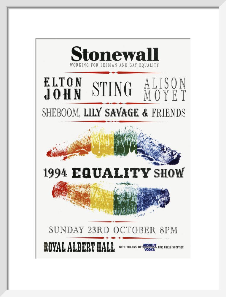 Handbill from Stonewall - 1994 Equality Show, 23 October 1994 - Royal Albert Hall