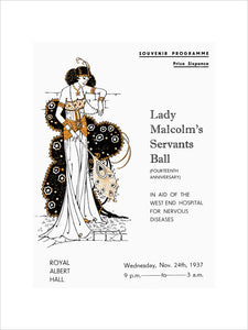 Programme for Lady Malcolm's Servants' Ball (Fourteenth Anniversary), in aid of The West End Hospital for Nervous Diseases, 24 November 1937 - Royal Albert Hall