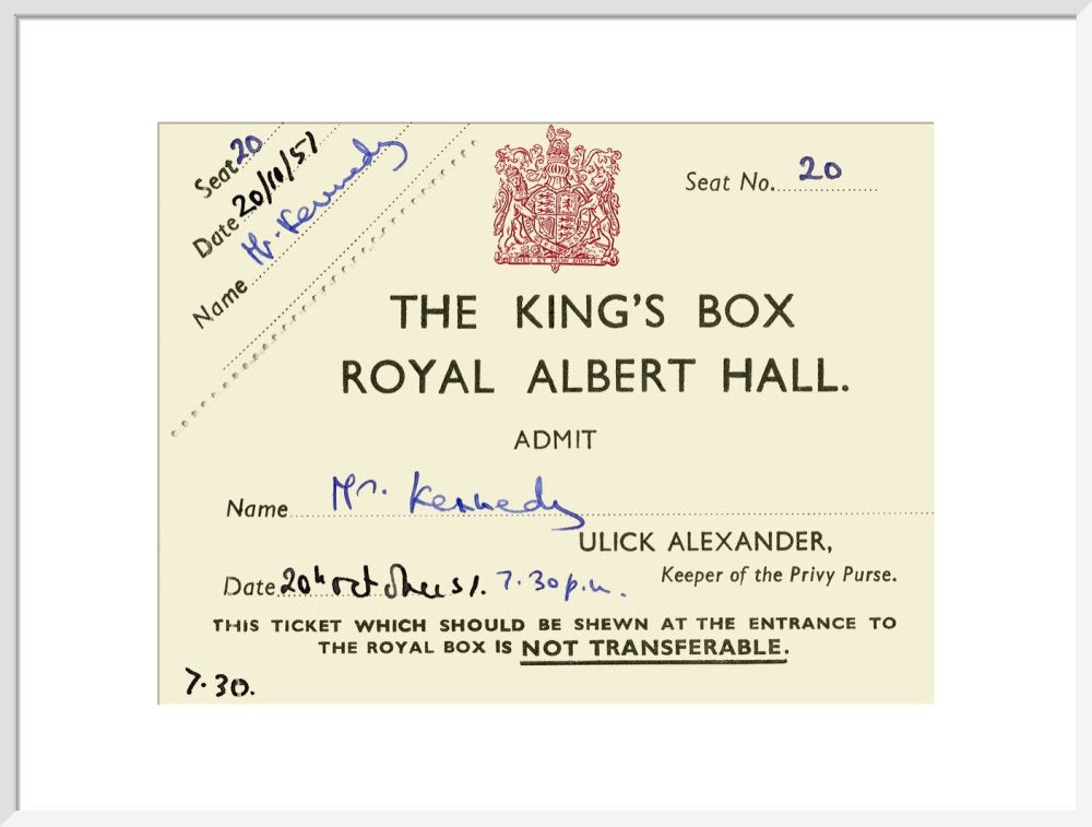 Ticket from a concert featuring Pouishnoff, George Weldon and the London Philharmonic Orchestra, 20 October 1957 - Royal Albert Hall