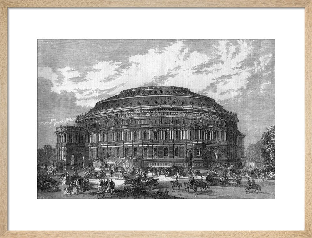 Construction illustration of the Royal Albert Hall in black and white. - Royal Albert Hall