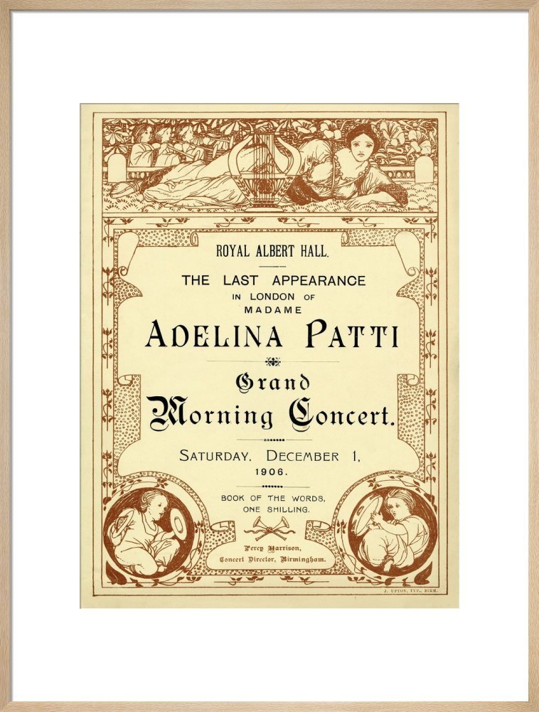 Programme from The Last Appearance in London of Adelina Patti - Grand Morning Concert, 1 December 1906 - Royal Albert Hall