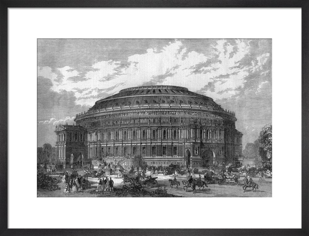 Construction illustration of the Royal Albert Hall in black and white. - Royal Albert Hall