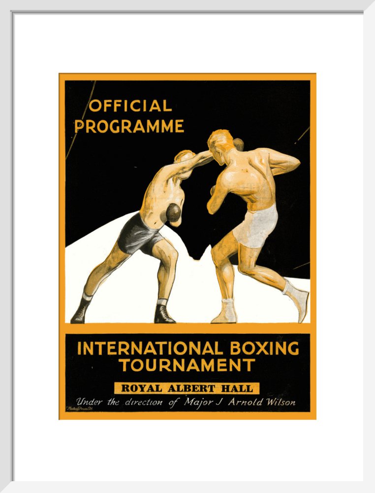 International Boxing Tournament Programme Cover - Royal Albert Hall