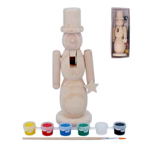 Paint Your Own Wood Snowman Ornament