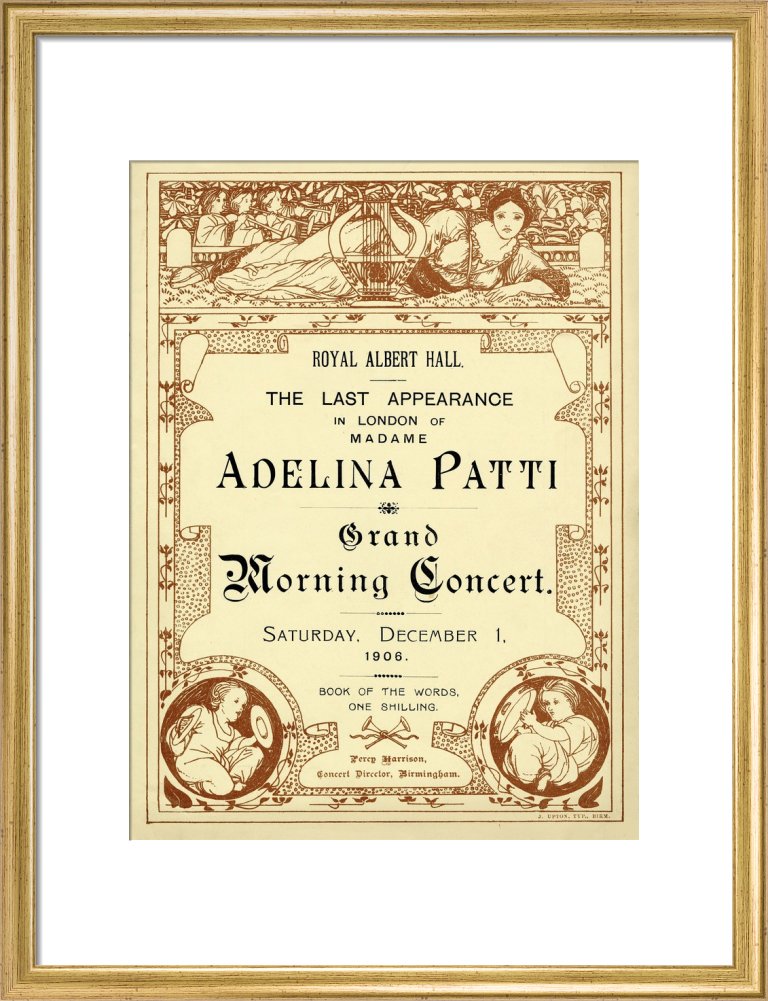 Programme from The Last Appearance in London of Adelina Patti - Grand Morning Concert, 1 December 1906 - Royal Albert Hall