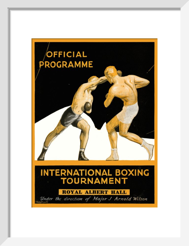 International Boxing Tournament Programme Cover - Royal Albert Hall