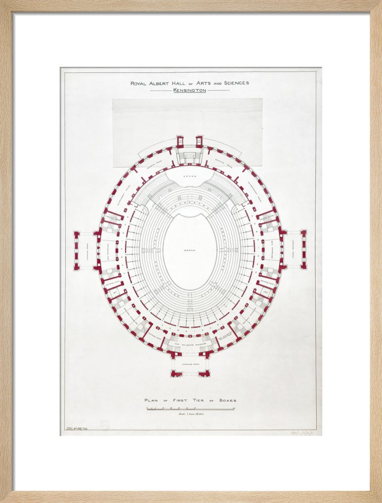 Building drawing of the Royal Albert Hall - Royal Albert Hall