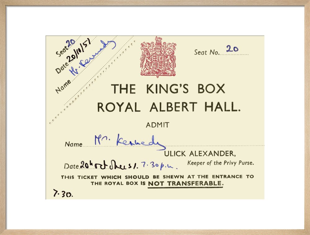 Ticket from a concert featuring Pouishnoff, George Weldon and the London Philharmonic Orchestra, 20 October 1957 - Royal Albert Hall