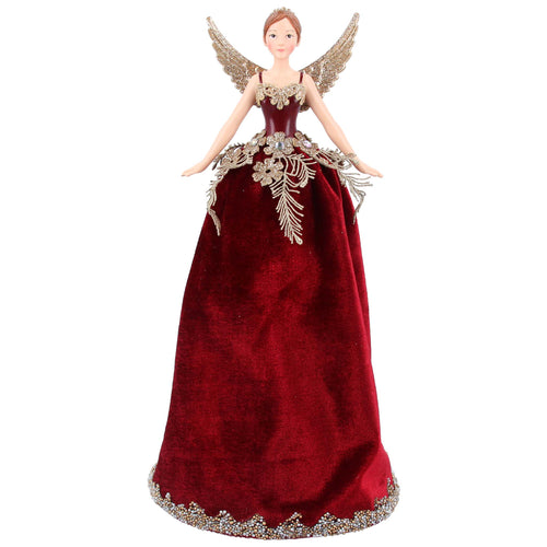 Burgundy Velvet Tree Top Fairy