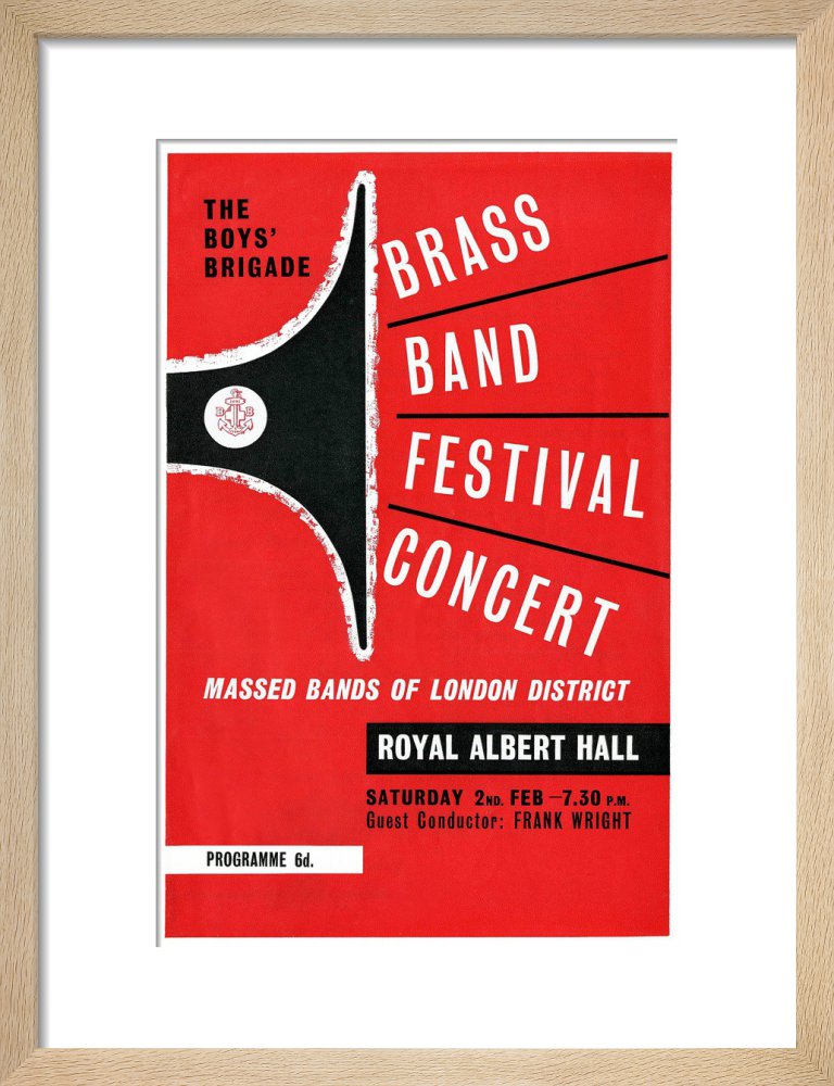 Programme for Boys' Brigade Brass Band Festival Concert, 2 February 1963 - Royal Albert Hall