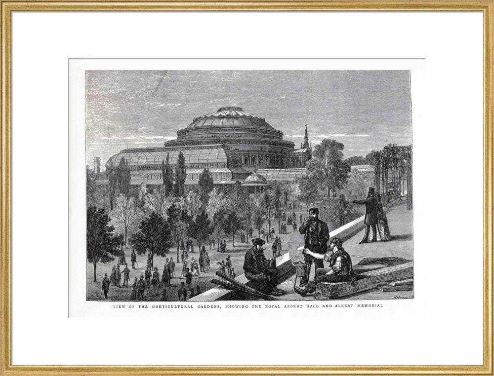 Exterior of the Royal Albert Hall from the Royal Horticultural Society gardens 1870s - Royal Albert Hall