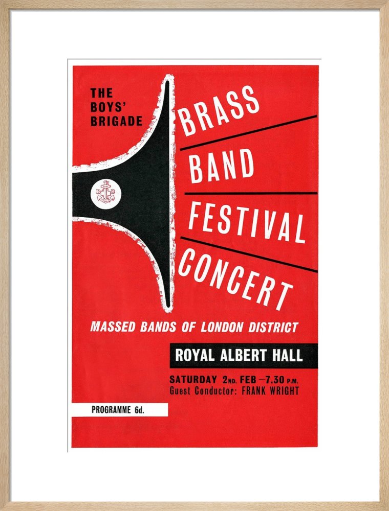 Programme for Boys' Brigade Brass Band Festival Concert, 2 February 1963 - Royal Albert Hall