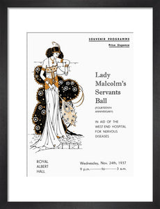 Programme for Lady Malcolm's Servants' Ball (Fourteenth Anniversary), in aid of The West End Hospital for Nervous Diseases, 24 November 1937 - Royal Albert Hall