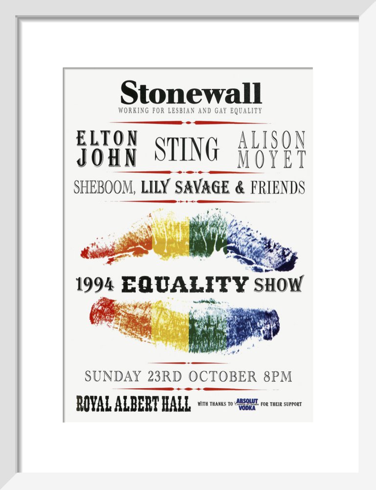 Handbill from Stonewall - 1994 Equality Show, 23 October 1994 - Royal Albert Hall