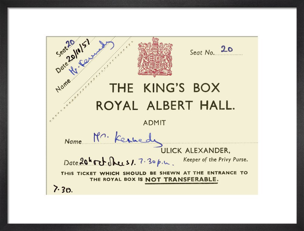 Ticket from a concert featuring Pouishnoff, George Weldon and the London Philharmonic Orchestra, 20 October 1957 - Royal Albert Hall