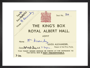 Ticket from a concert featuring Pouishnoff, George Weldon and the London Philharmonic Orchestra, 20 October 1957 - Royal Albert Hall