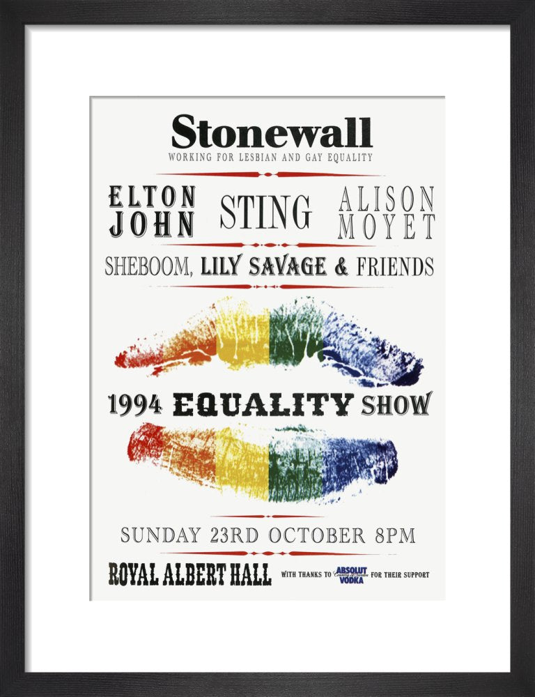 Handbill from Stonewall - 1994 Equality Show, 23 October 1994 - Royal Albert Hall