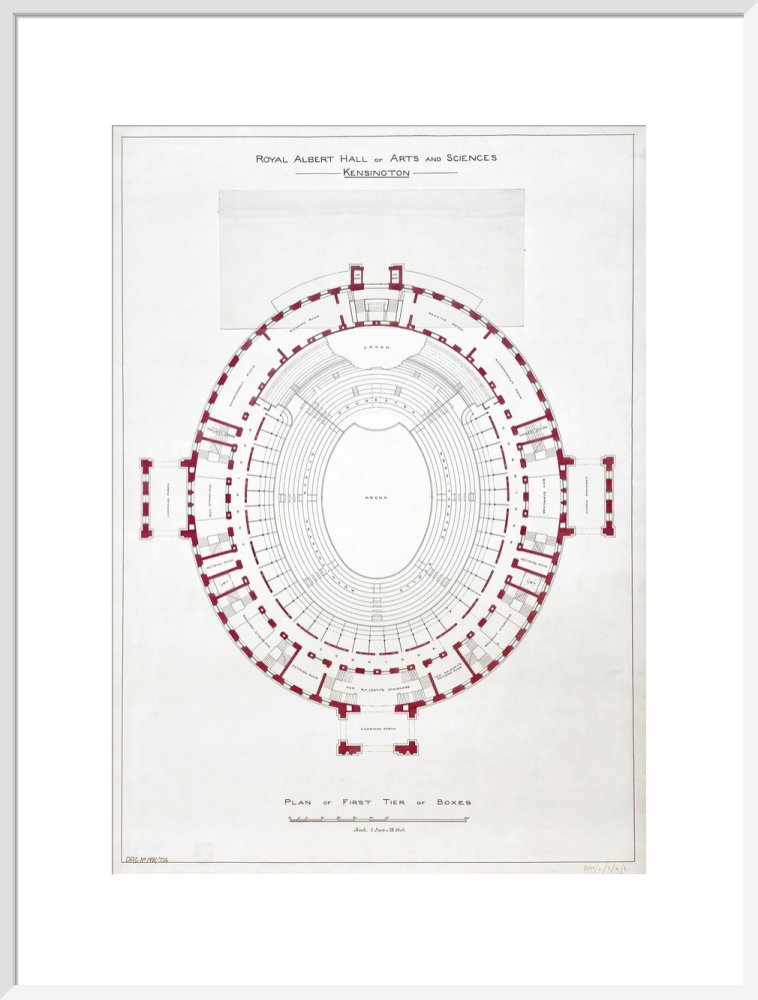 Building drawing of the Royal Albert Hall - Royal Albert Hall