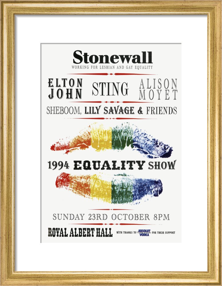 Handbill from Stonewall - 1994 Equality Show, 23 October 1994 - Royal Albert Hall