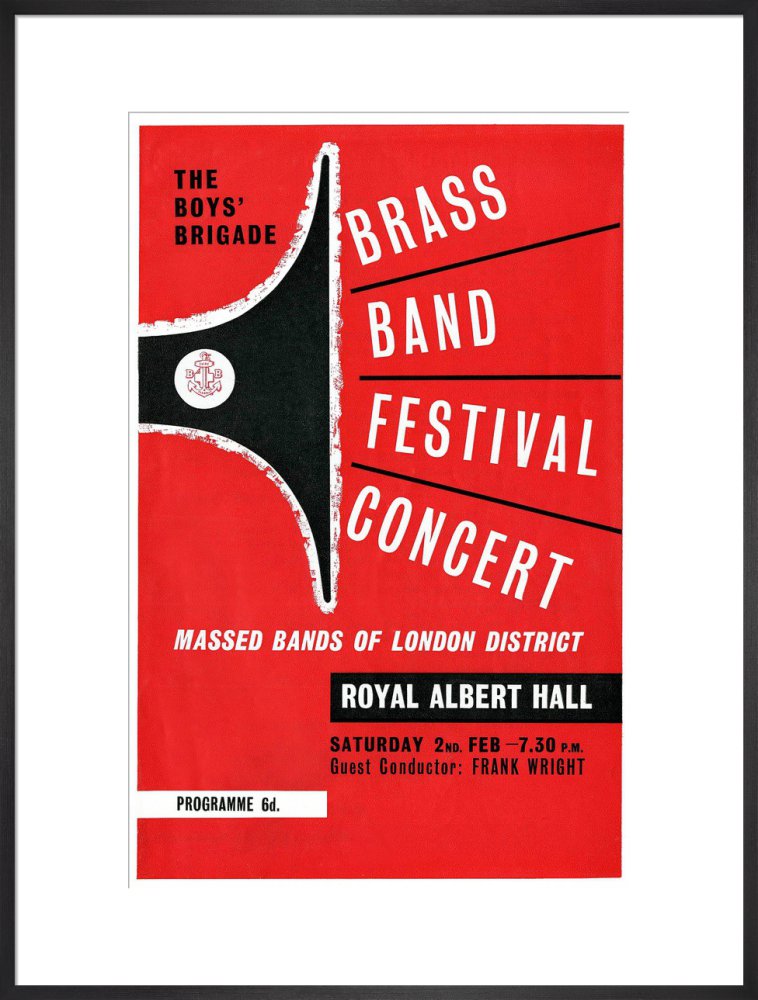 Programme for Boys' Brigade Brass Band Festival Concert, 2 February 1963 - Royal Albert Hall