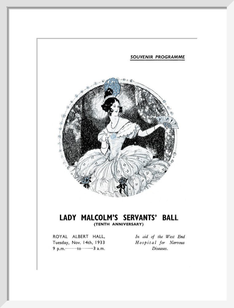 Programme for Lady Malcolm's Servants' Ball (Tenth Anniversary), 14 November 1933 - Royal Albert Hall