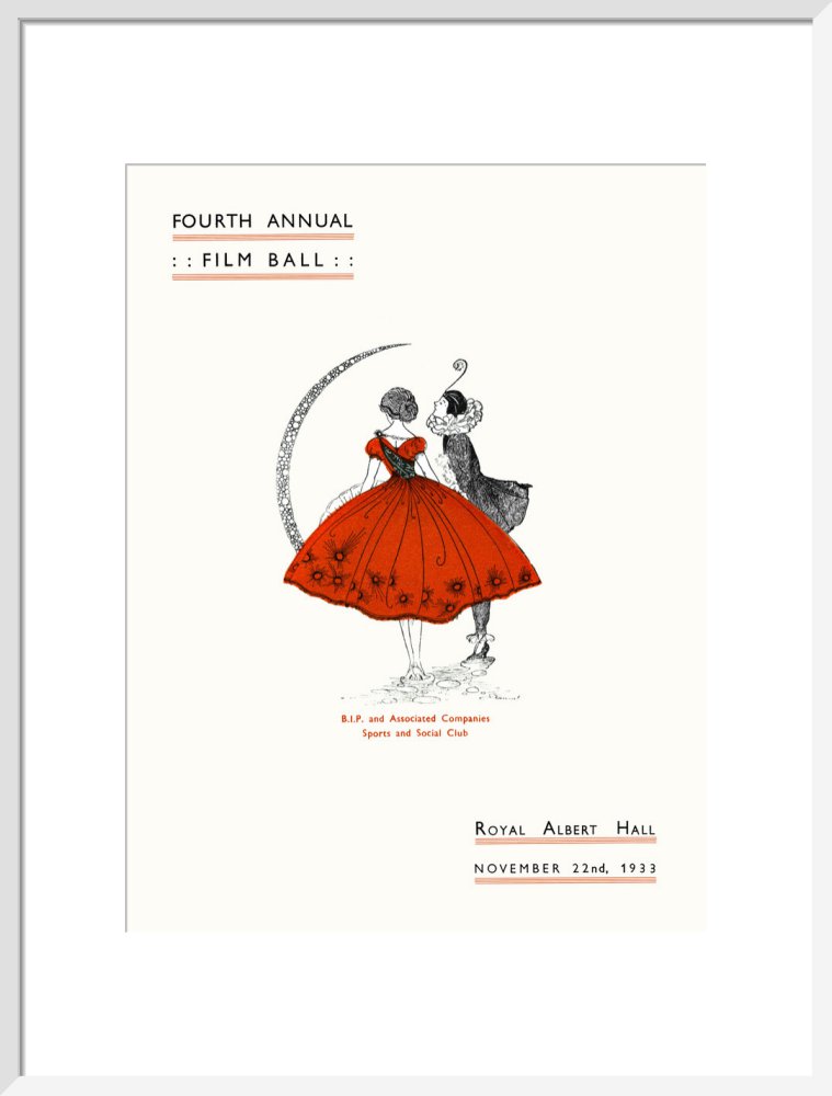 Programme for Fourth Annual Film Ball, 22 November 1933 - Royal Albert Hall