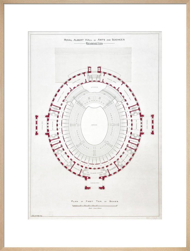 Building drawing of the Royal Albert Hall - Royal Albert Hall