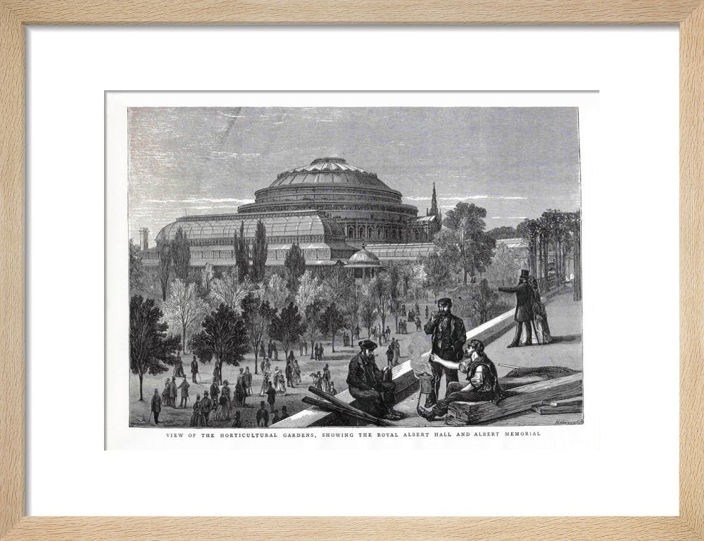 Exterior of the Royal Albert Hall from the Royal Horticultural Society gardens 1870s - Royal Albert Hall